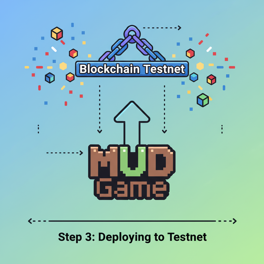 deploying mud game to blockchain testnet with exploding pixel art fireworks